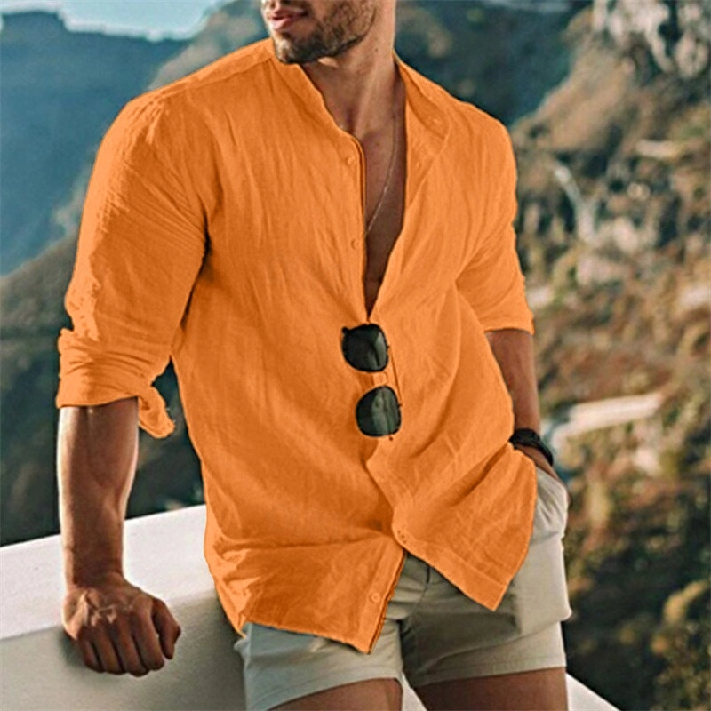 BRAYLEN | Men's Linen Button-Down Collar Shirt