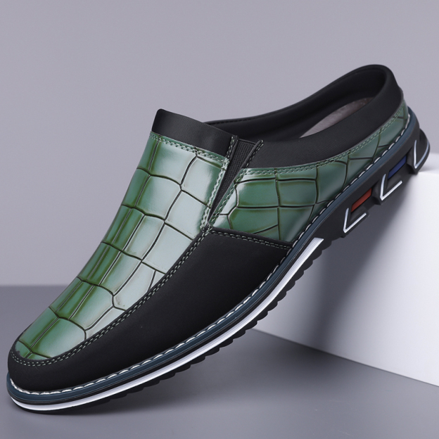 Men's Fashion Calfskin Leather Slippers