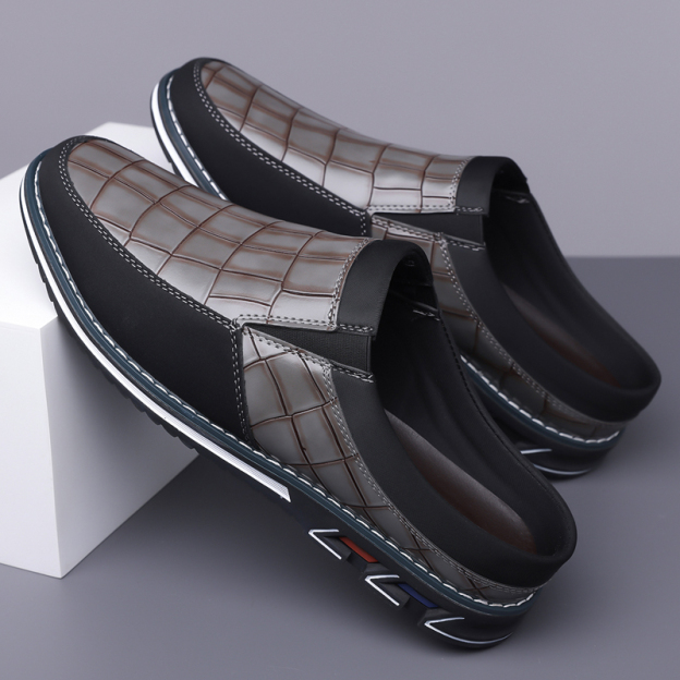 Men's Fashion Calfskin Leather Slippers