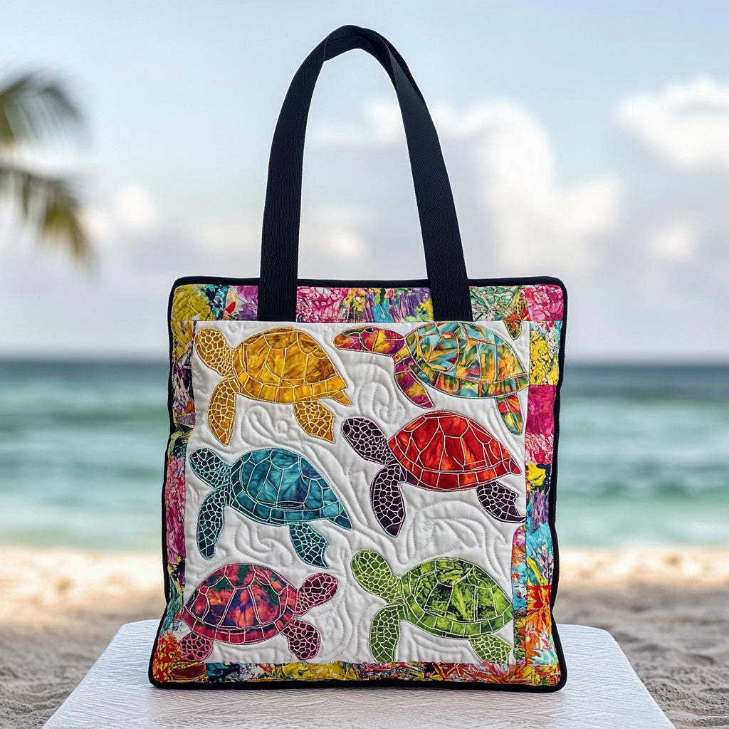 Turtle Quilted Tote Bag NCU0VT203