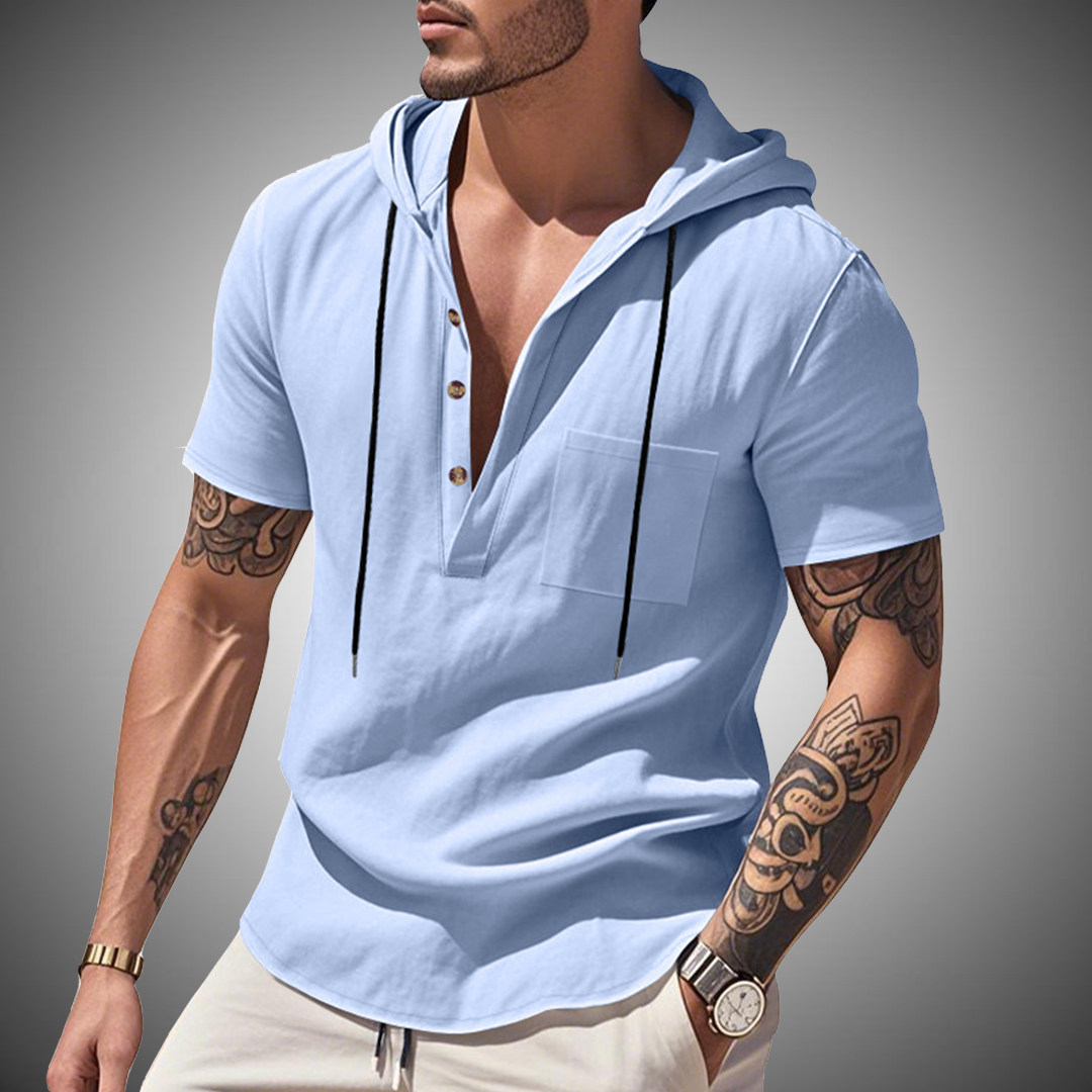 Hooded Linen Shirt
