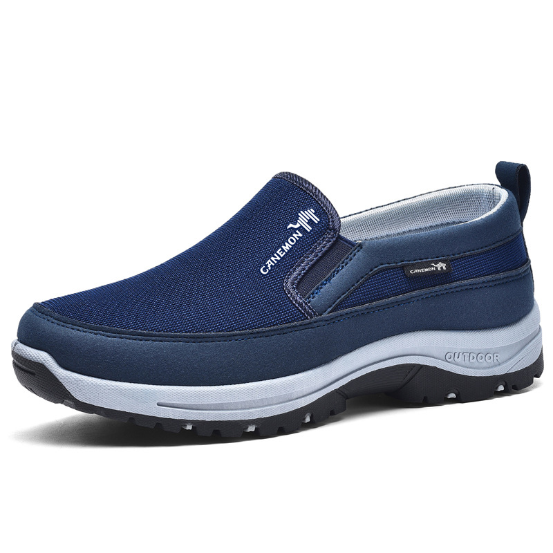 (⏰Limited Time Sale 70% OFF🔥) Men's Slip-On Walking Shoes with Lightweight Cushioned Sole - Waterproof Mesh, Anti-Slip, Wide Toe, Arch Support