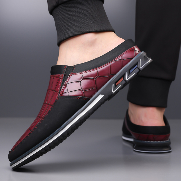 Men's Fashion Calfskin Leather Slippers