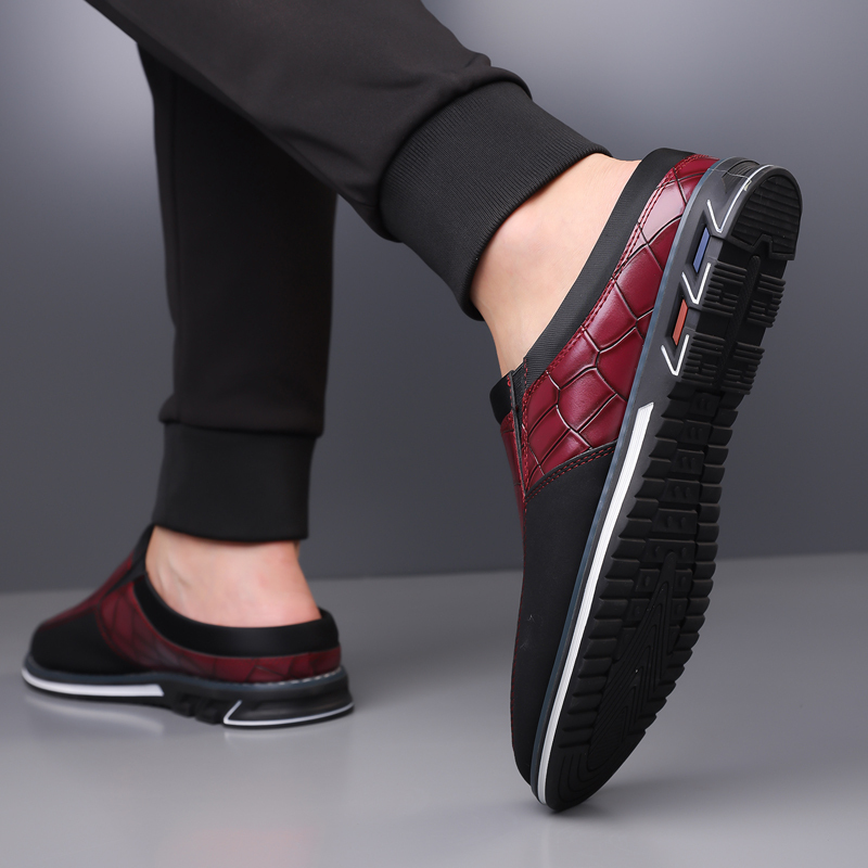 Men's Fashion Calfskin Leather Slippers