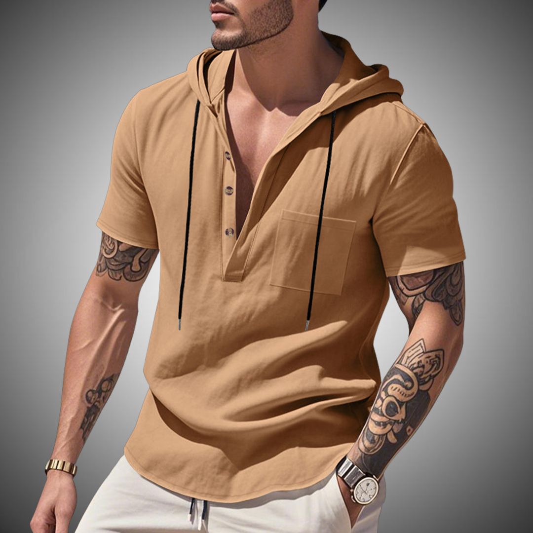 Hooded Linen Shirt