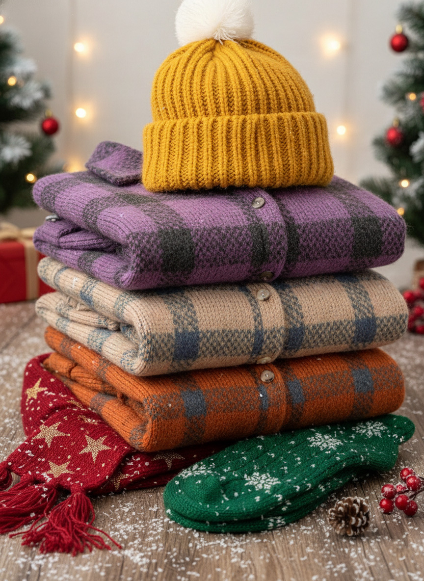 CLEARANCE SALE🔥 Women's Casual Contrast Color Autumn and Winter Retro Plaid Print Buttoned Cardigan Sweater