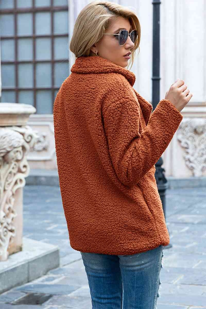 Christmas Hot Sales: 60% Off - Women’s Sherpa Teddy Jacket – Warm Fleece Coat with Double Buttons
