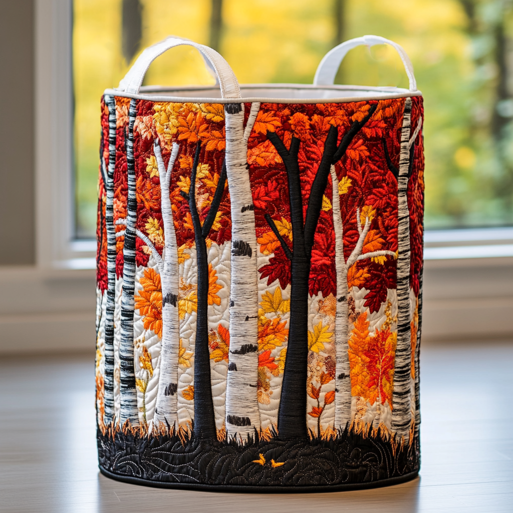 Forest Quilted Laundry Basket NCU0QN056