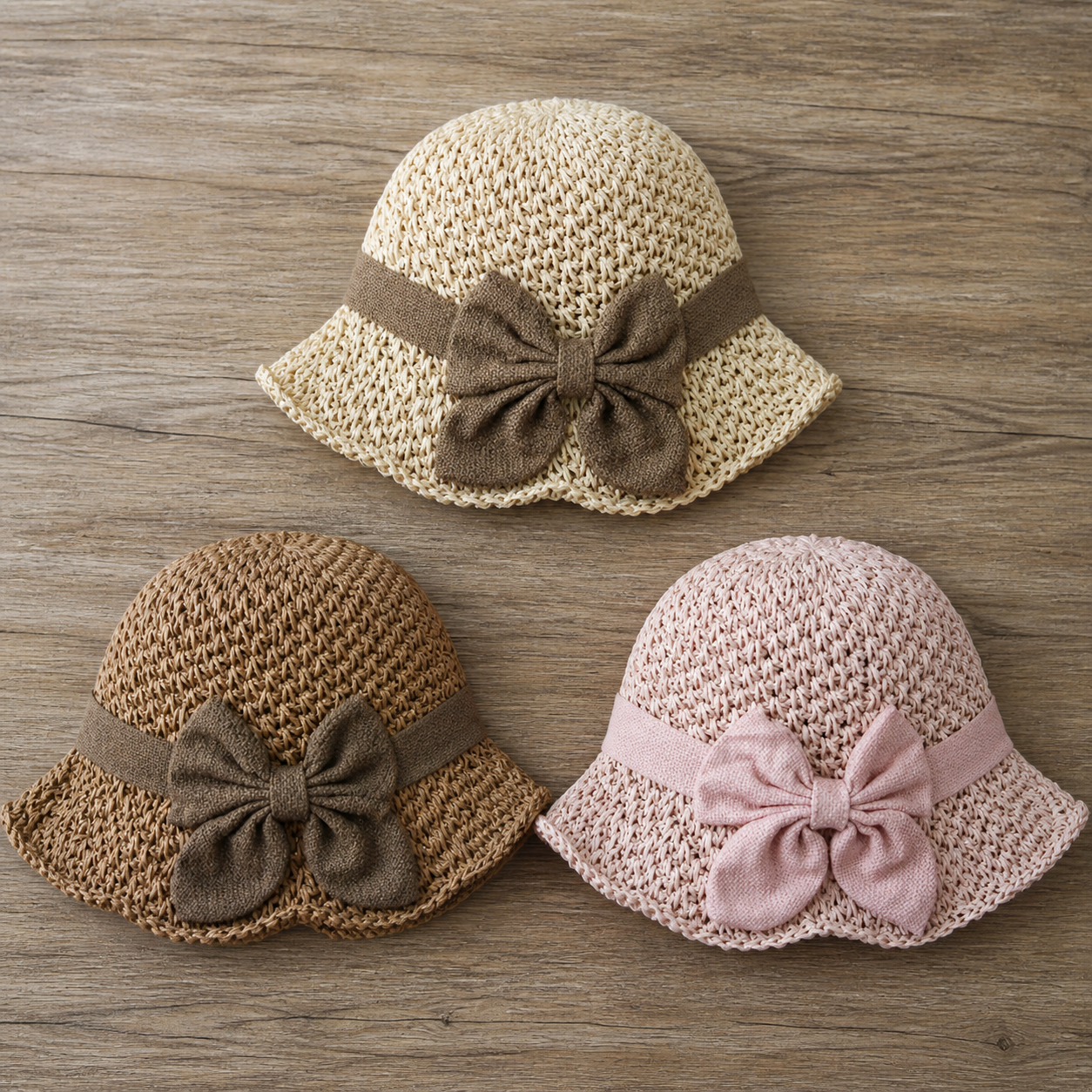 🔥Hot Sale 49% OFF✨Straw Hat with Retro Bow – Foldable & Breathable for Summer