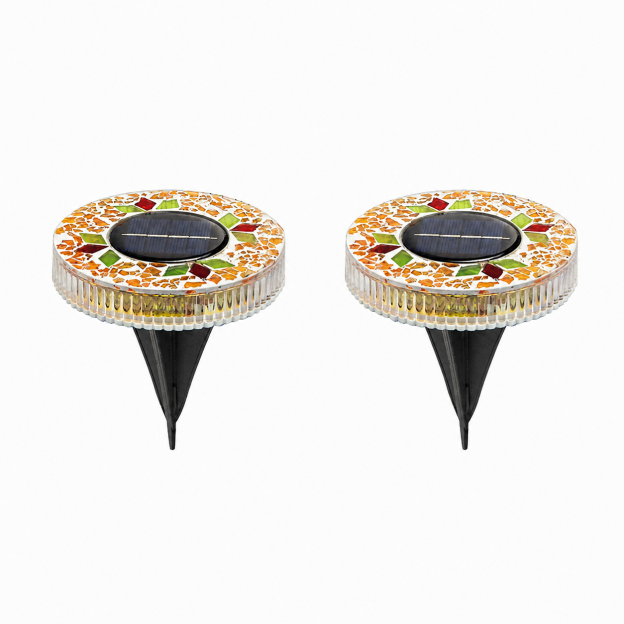 🛋️Solar Mosaic Lights – Waterproof LED Pathway Lights with Auto On/Off