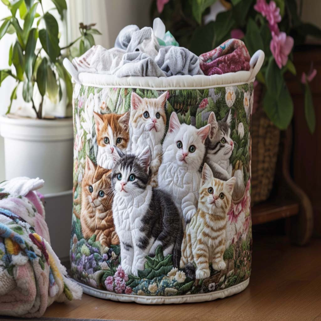 Curious Paws Quilted Laundry Basket NCU0NNT1328