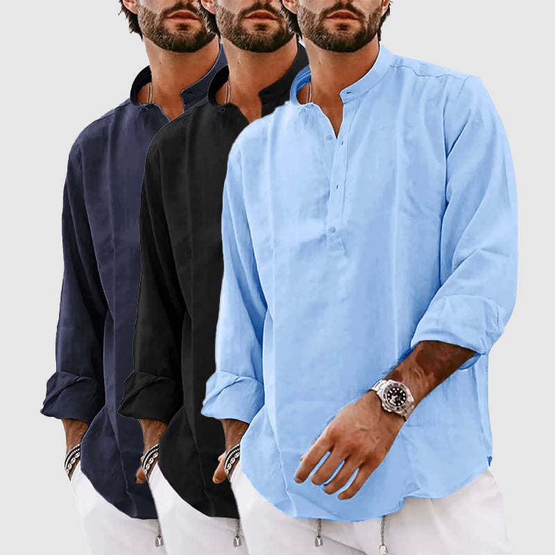 Roberto Russo | Linen Henley Shirt