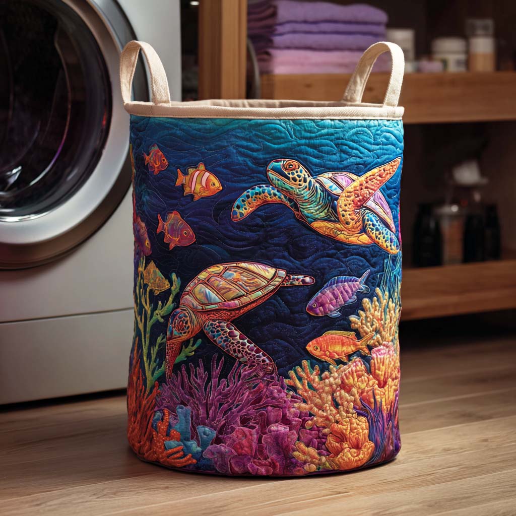 Turtle Bay Quilted Laundry Basket NCU0NTD118