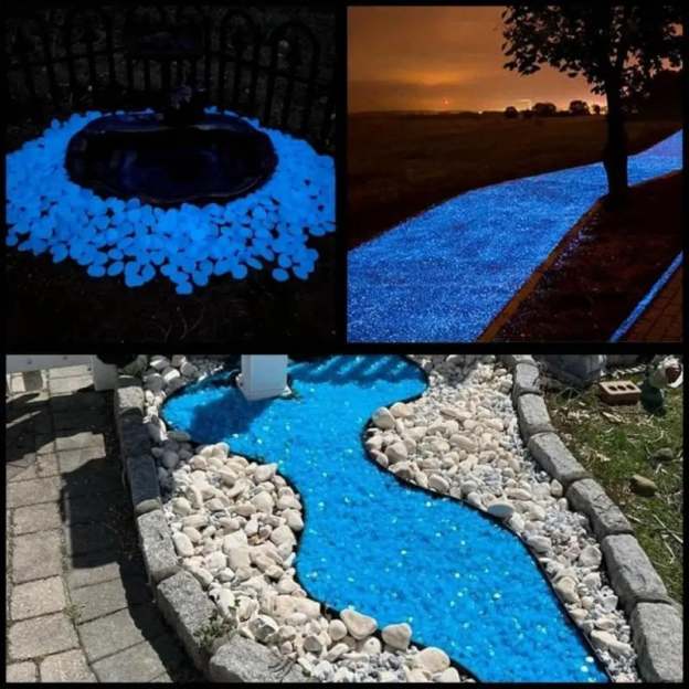 Mixed Color Luminous Garden Stones