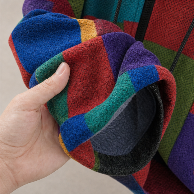 LAST DAY SAVE 60%-Patchwork Muse – Colorful Patchwork Hooded Cardigan
