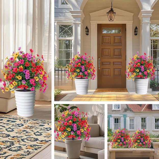 Last Day Promotion! 🔥Outdoor/Indoor UV Resistant & Waterproof Artificial Flower Decor ✅BUY 5 GET 10% OFF