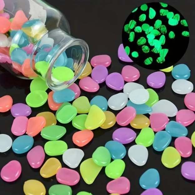 Mixed Color Luminous Garden Stones