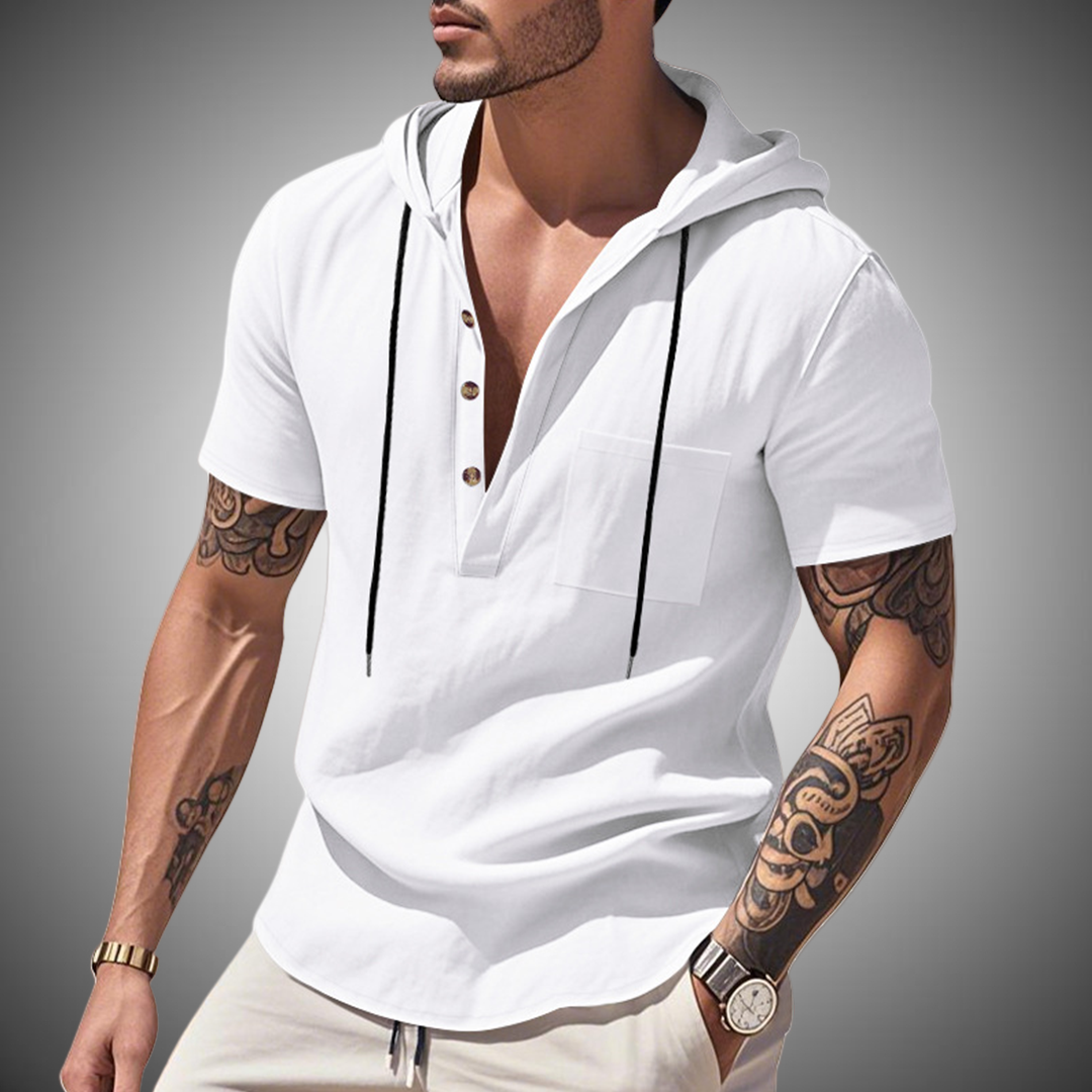 Hooded Linen Shirt