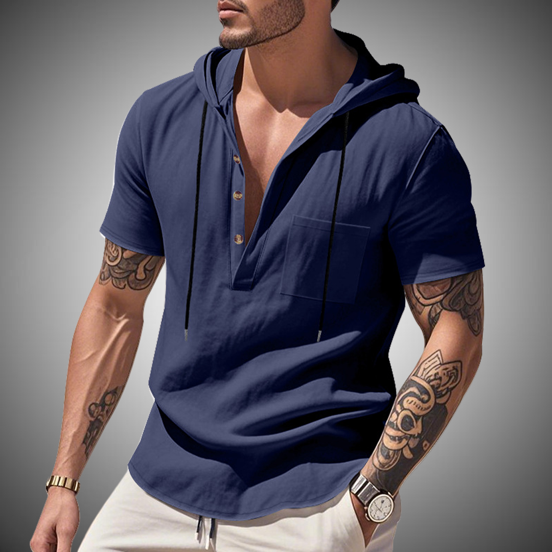 Hooded Linen Shirt