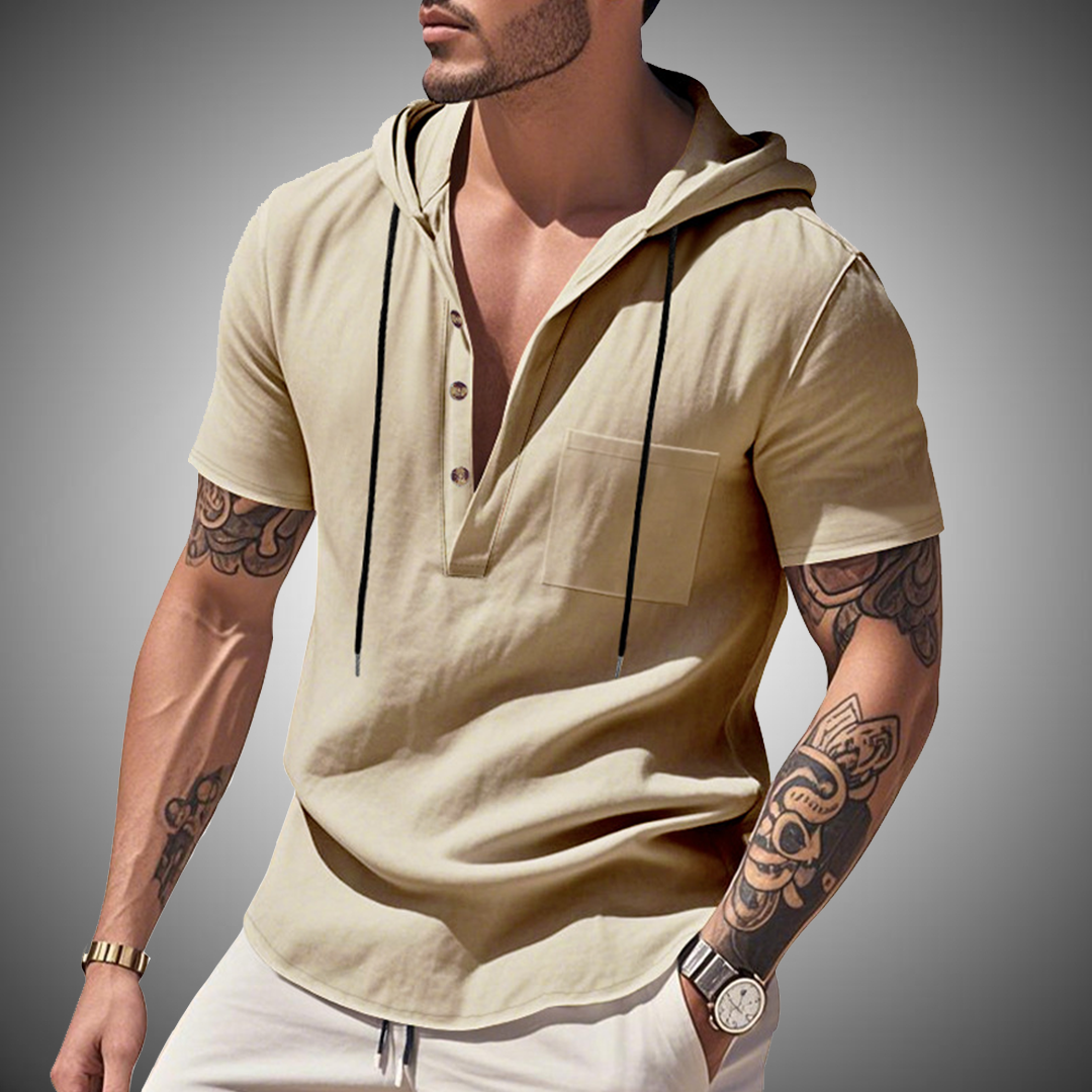 Hooded Linen Shirt