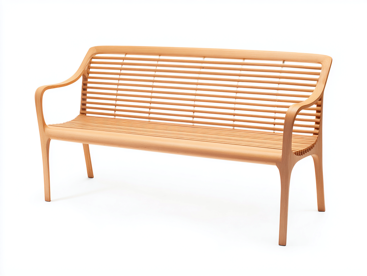 Banc de jardin en bois 160x55x85 cm - naturel - design moderne-Nookgethut