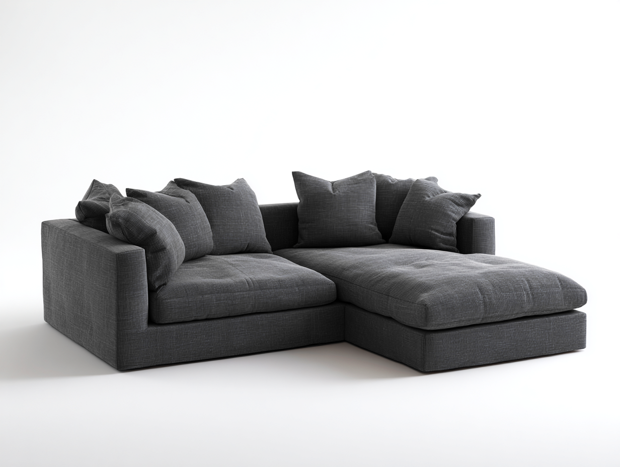 Canapé d'angle tissu rembourré 270x170x80 cm - Gris foncé - Design contemporain-Nookgethut