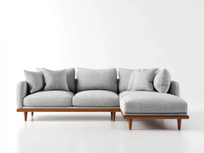 Canapé d'angle tapissé en tissu 275x160x85 cm - Gris clair - Design moderne pour salon-Nookgethut