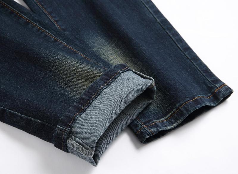 JUNBAOSS Men's Slim Fit Stretch Jeans Colored Skinny Jeans for Men, Distressed Straight Leg Casual Fashion Comfort Flex Waist Denim Pants, Menswear Classic Street Style Cotton Fabric Jean Natural Hipster Personalized Stylish Streetwear Jeans with Pockets