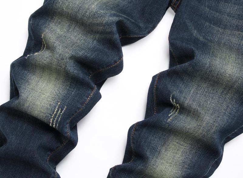 JUNBAOSS Men's Slim Fit Stretch Jeans Colored Skinny Jeans for Men, Distressed Straight Leg Casual Fashion Comfort Flex Waist Denim Pants, Menswear Classic Street Style Cotton Fabric Jean Natural Hipster Personalized Stylish Streetwear Jeans with Pockets
