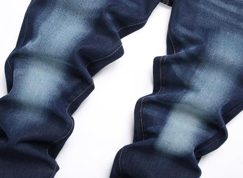 JUNBAOSS Men's Slim Fit Stretch Jeans Colored Skinny Jeans for Men, Distressed Straight Leg Casual Fashion Comfort Flex Waist Denim Pants, Menswear Classic Street Style Cotton Fabric Jean Natural Hipster Personalized Stylish Streetwear Jeans with Pockets