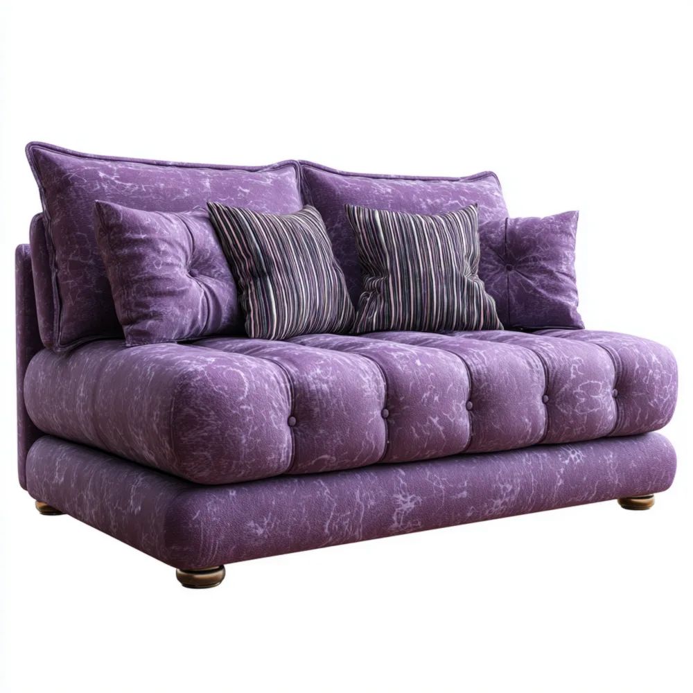 Canapé deux places en tissu 150x90x85 cm – Violet – Design Moderne