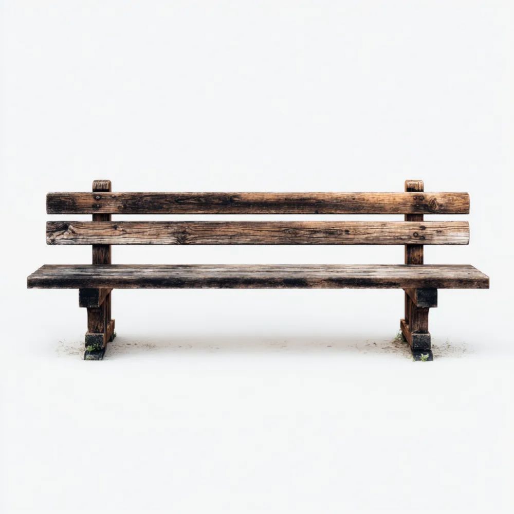 Banc de jardin en bois massif 180x50x75 cm - Brun Rustique