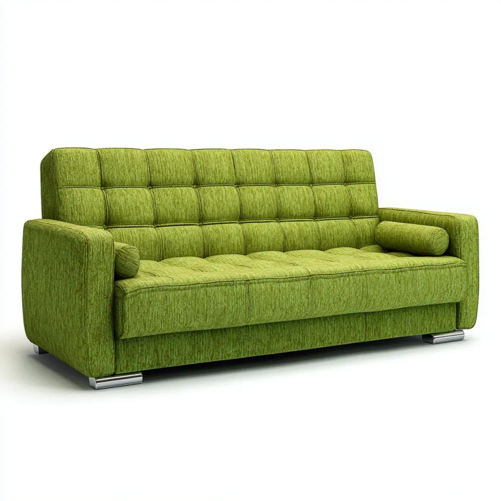 Canapé 2 places tissu 190x80x85 cm – Vert – Design contemporain