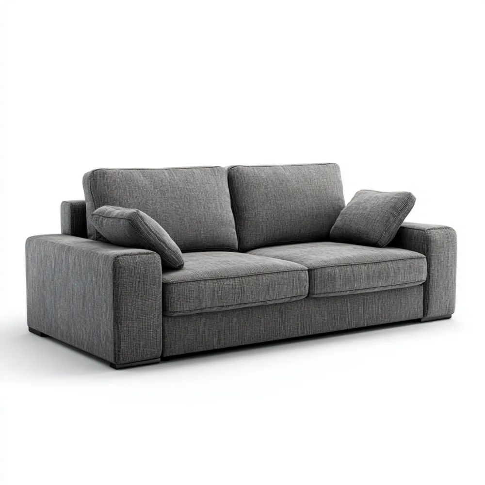 Canapé Deux Places en Tissu 180x90x85 cm - Gris