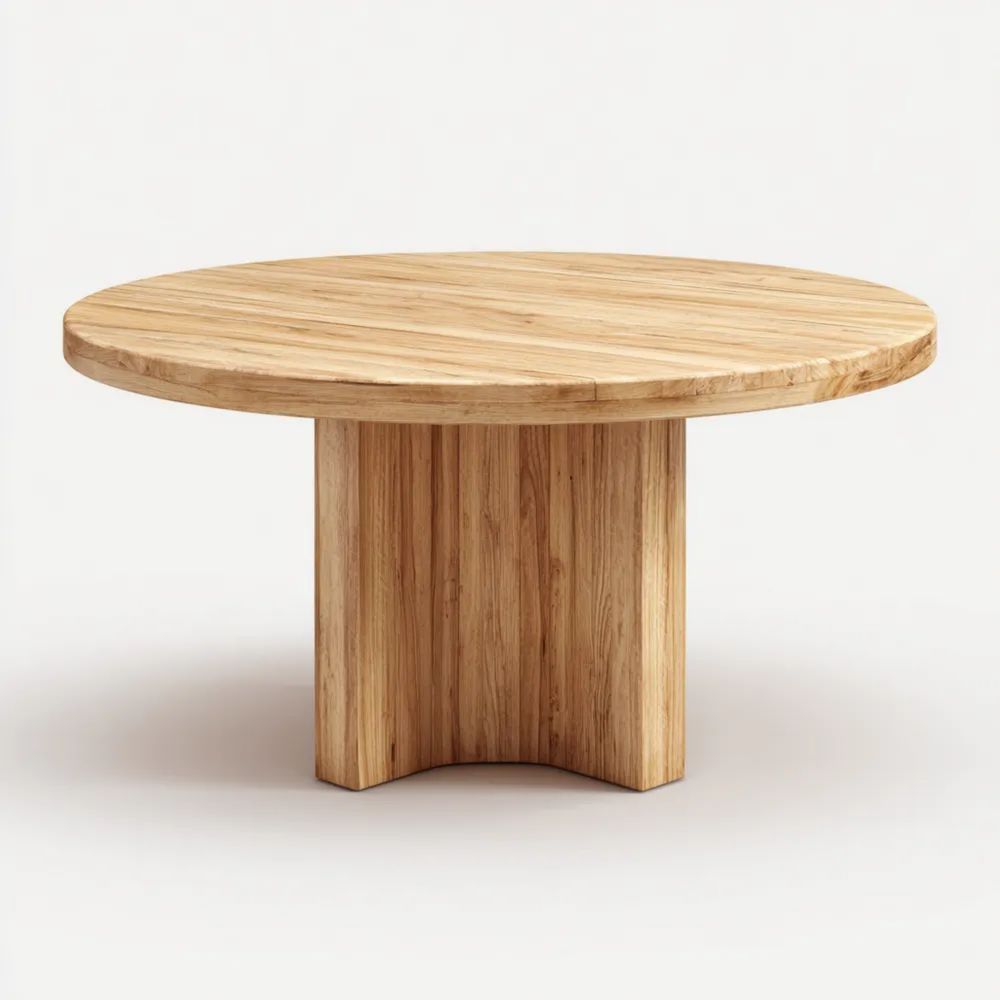 Table à manger en bois massif - Ø120x75 cm - Style moderne