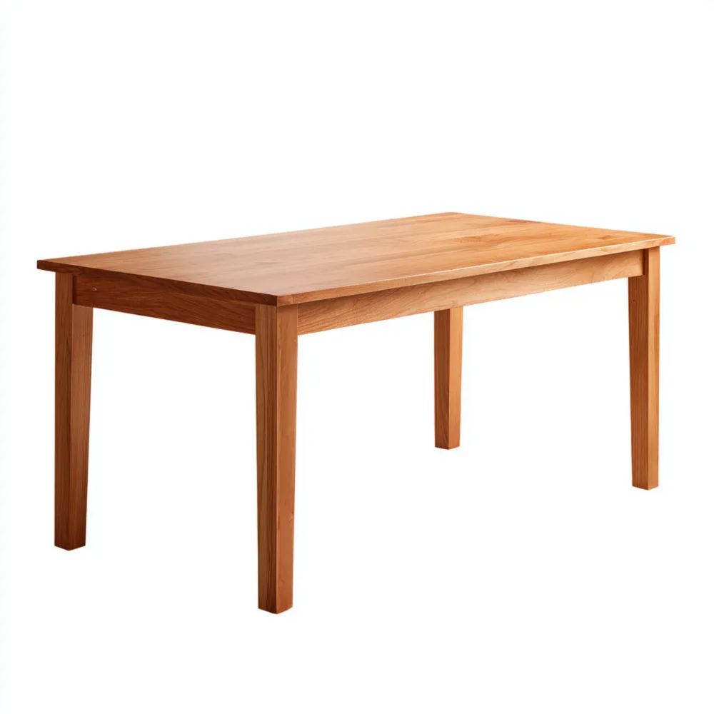 Table à manger en bois massif 150x90x75 cm - Bois Miel - Design classique