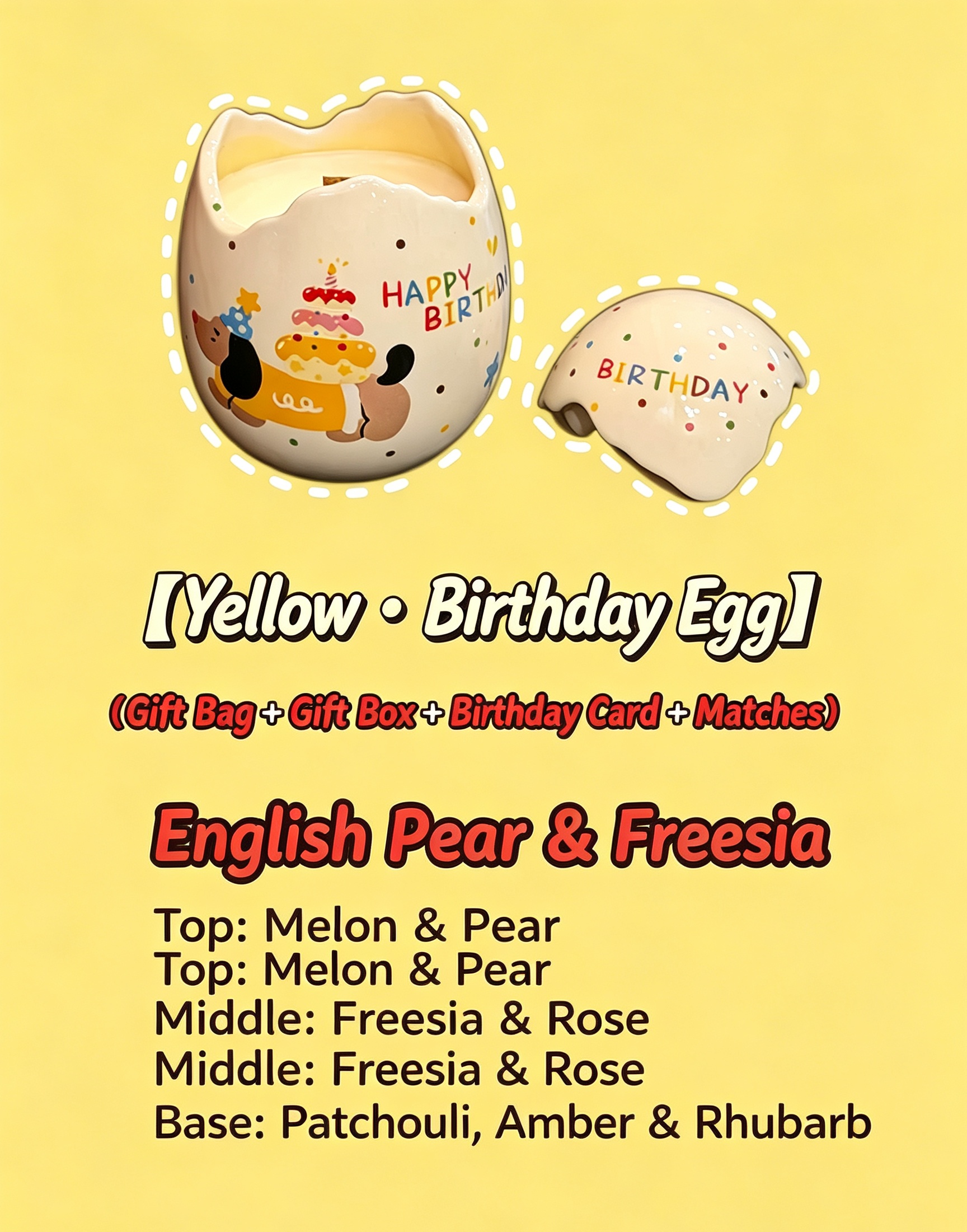 Light up the birthday moment! A unique "Birthday" scented candle