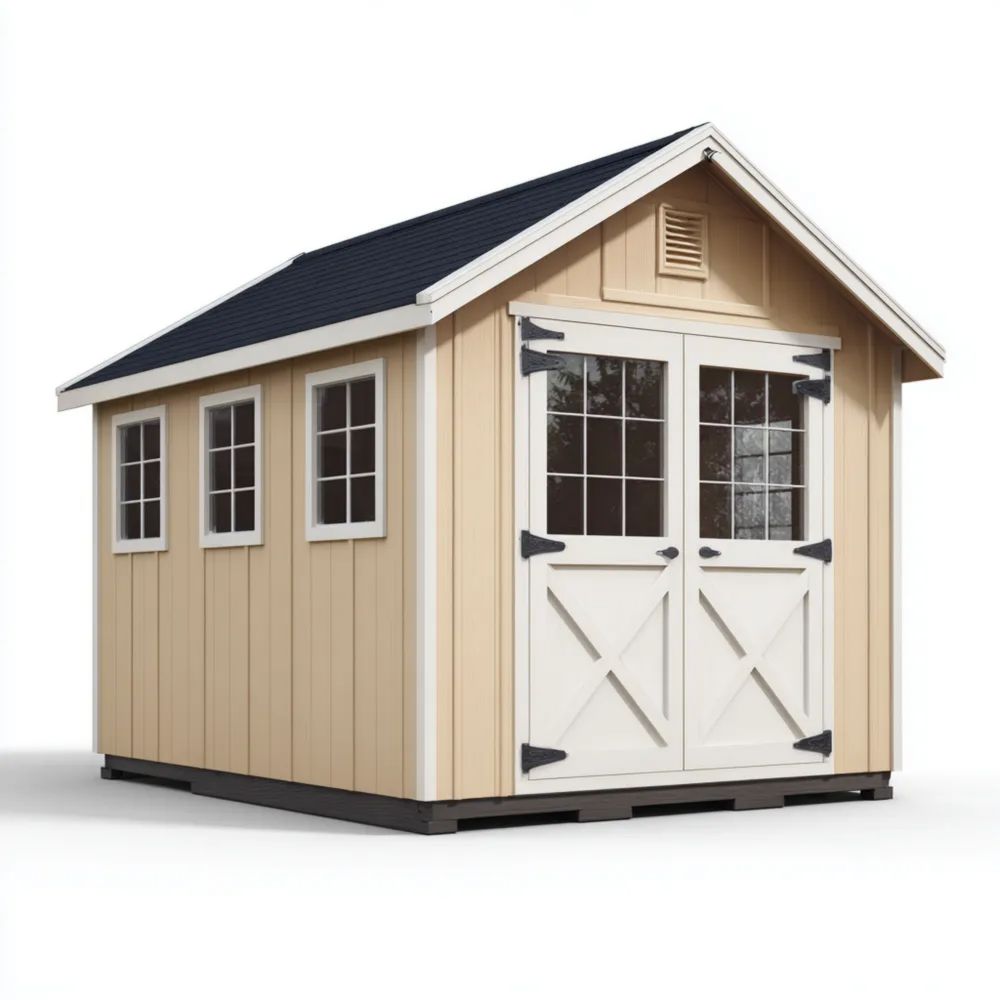 Abri de jardin en bois 300x250x230 cm - Beige - Design classique