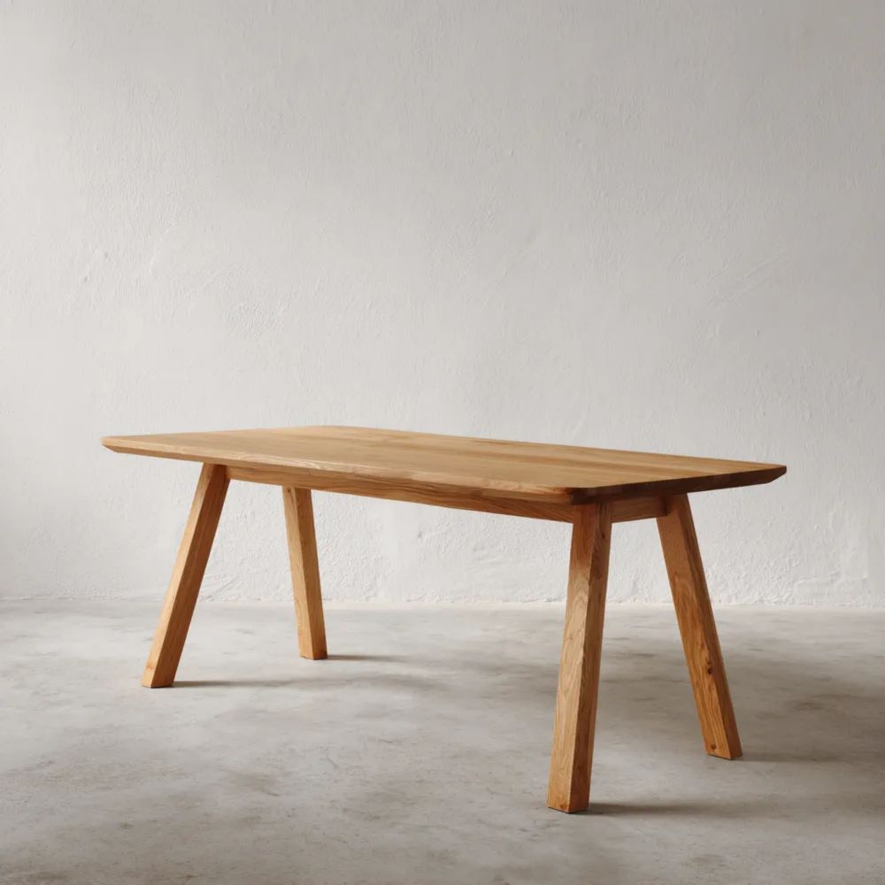 Table à manger en bois massif 200x90x75 cm - Naturel - Design Scandinave