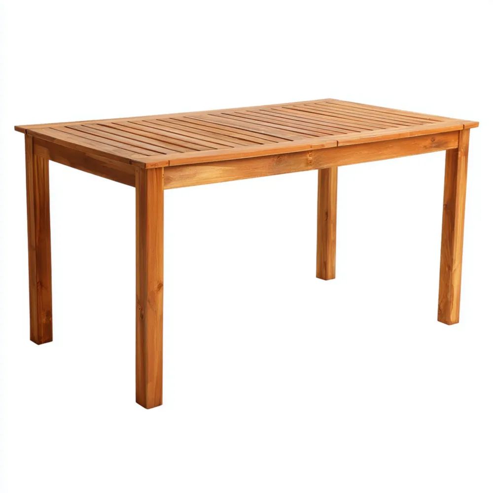 Table à manger en bois d'acacia 150x90x75 cm - Naturel - Style classique
