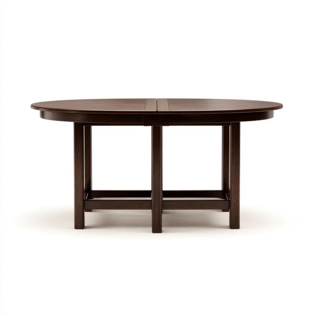 Table à manger extensible 150x100x75 cm Bois massif Marron Style classique