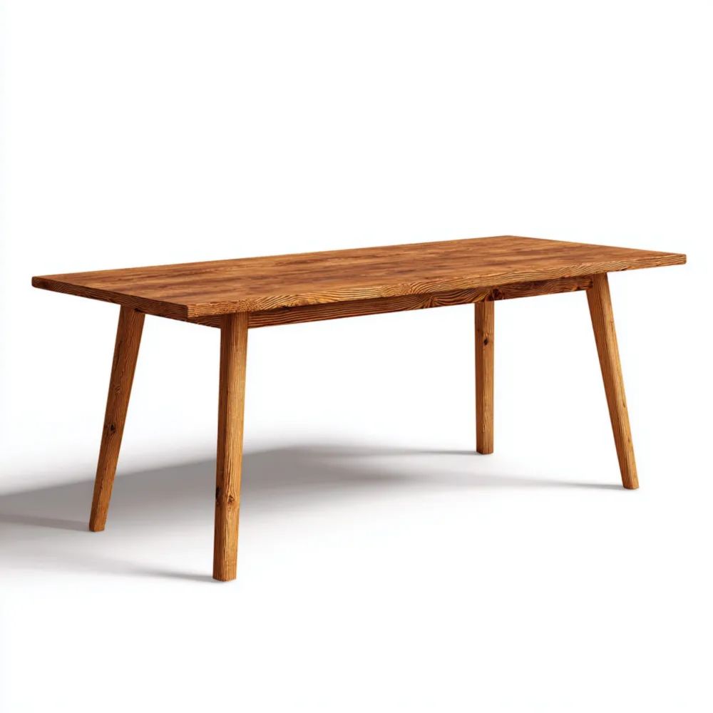 Table à manger en bois massif 180x90x75 cm - Marron - Design Scandinave