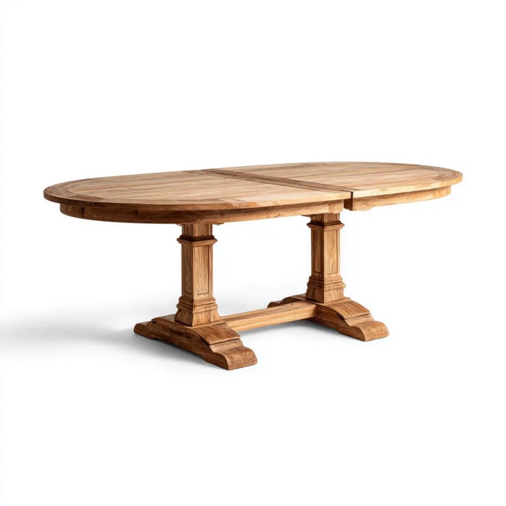 Table à manger en bois massif 200x120x75 cm - Design classique