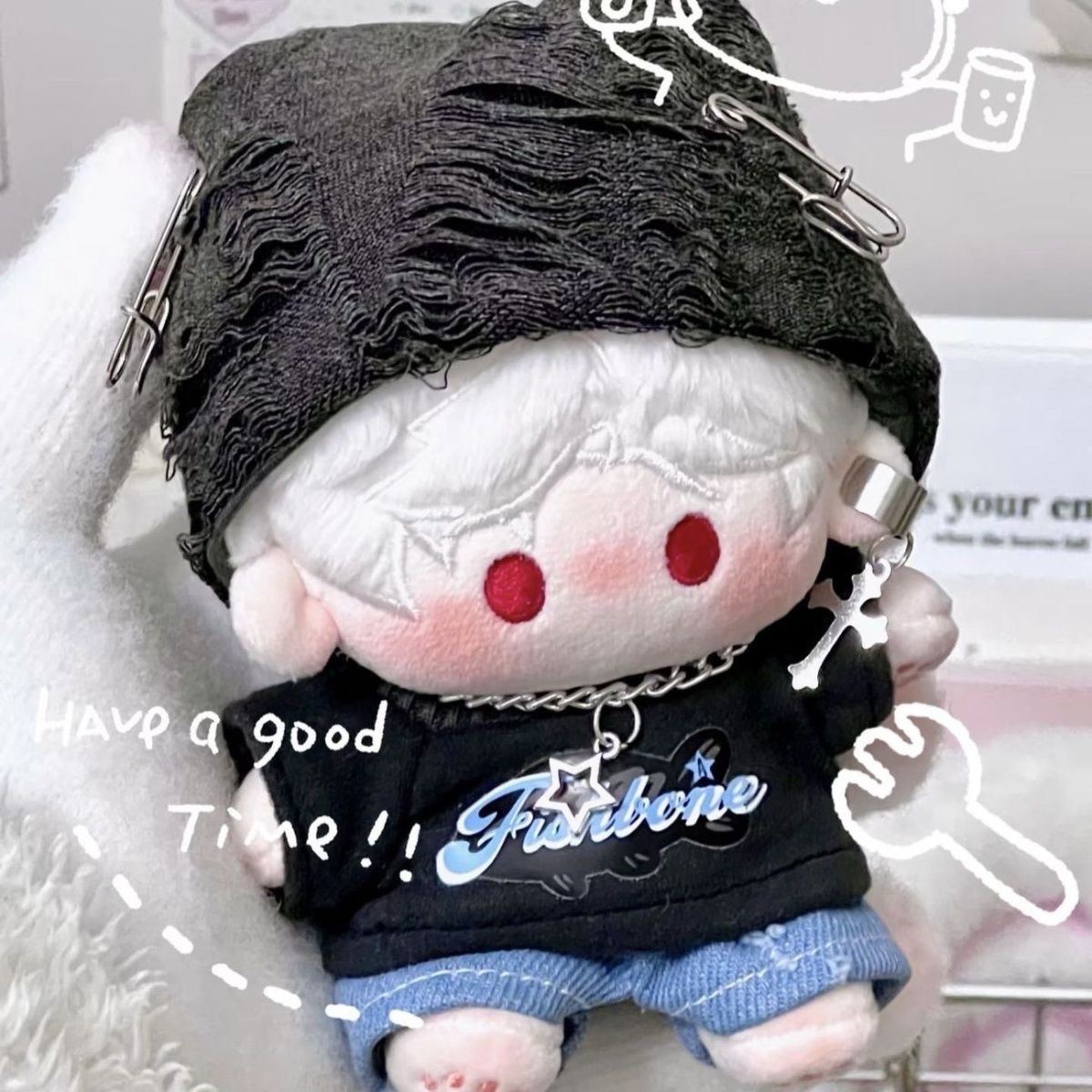 10cm Cute ENHYPEN Fan-Made Plush Doll, Idol Fan Merch Stuffed Toy Gift – Member Selectable with Optional Outfit Set