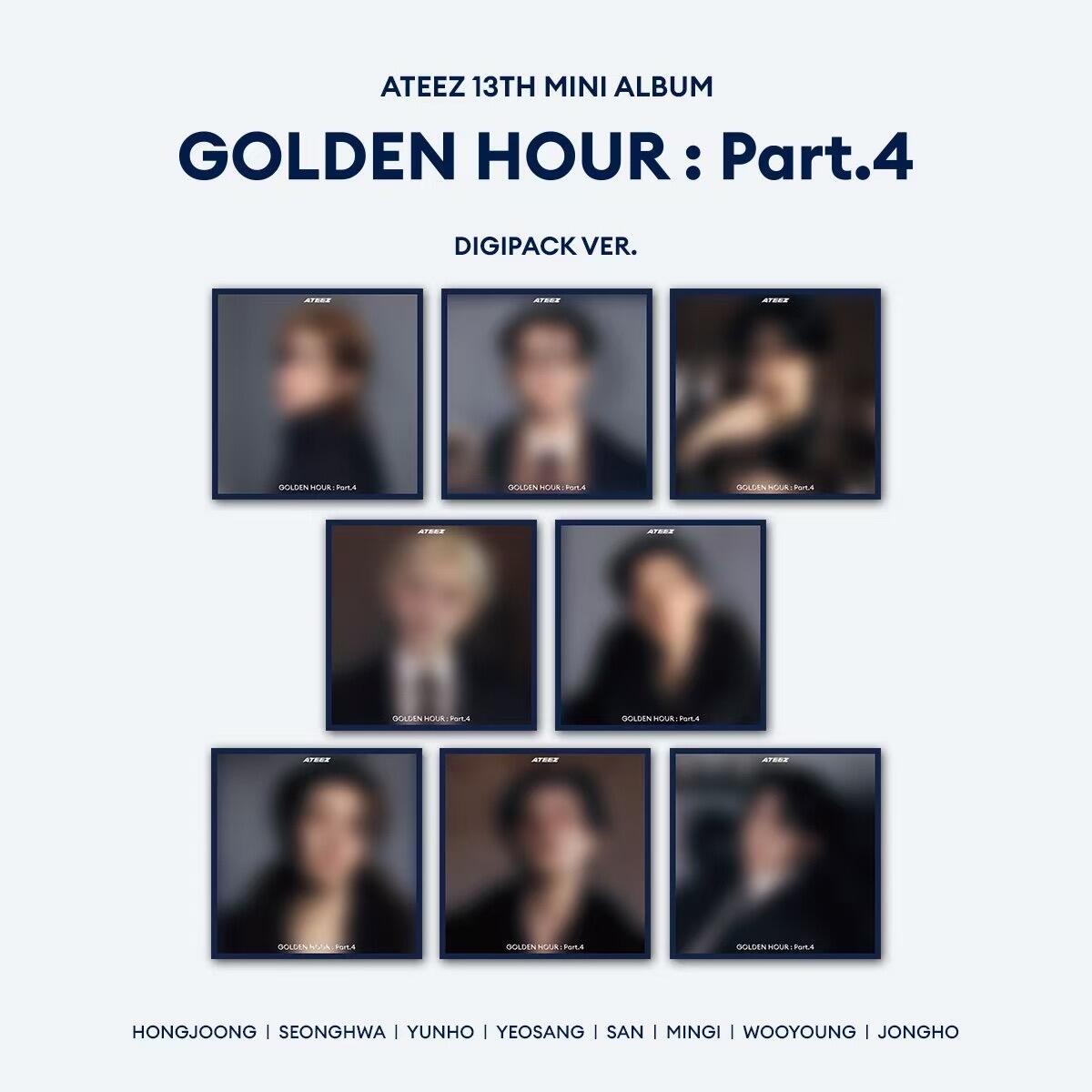 Sealed ATEEZ Mini Album Vol.13 GOLDEN HOUR : Part.4 Photobook Ver