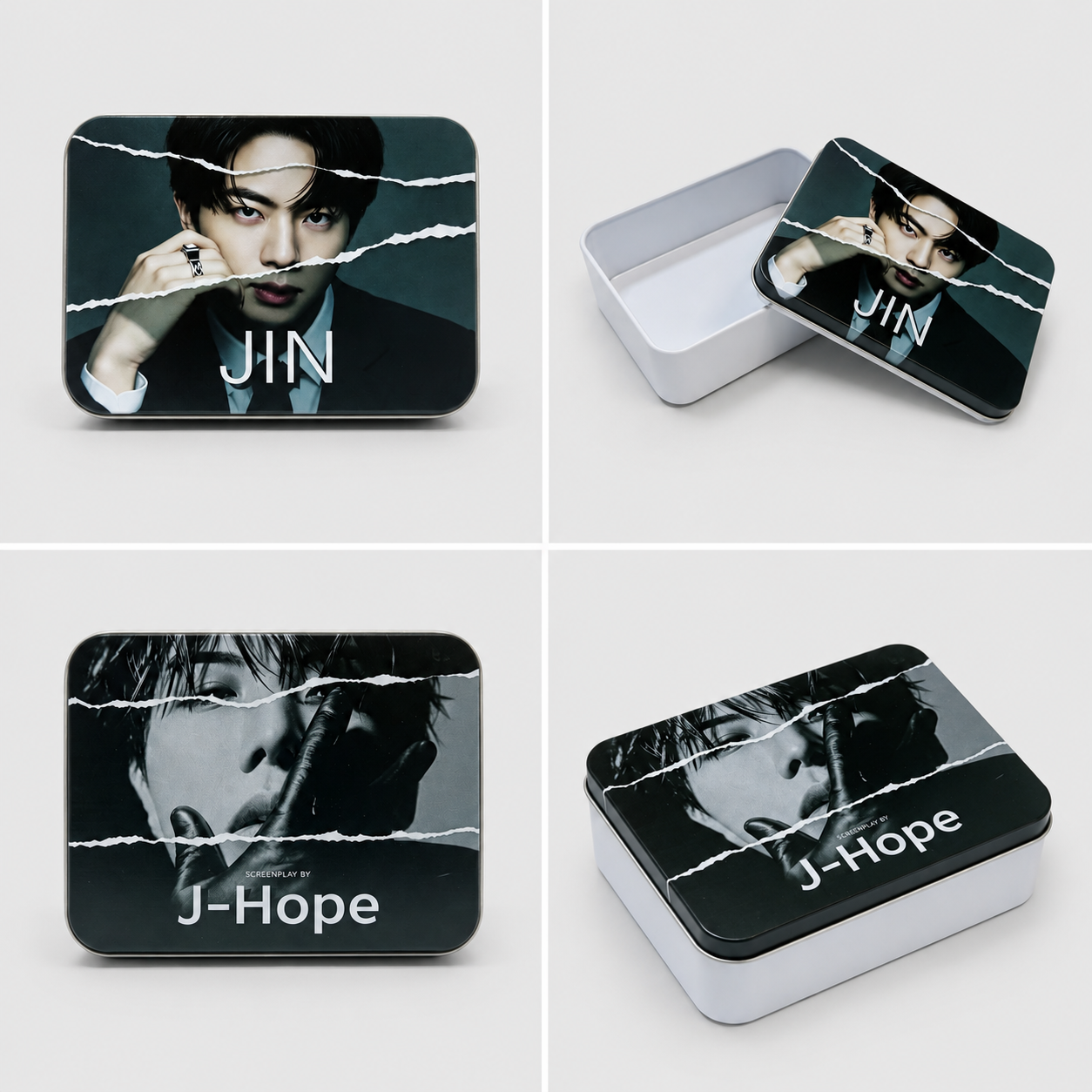 BTS Custom Photocard Storage Tin Box | Trading Card Collectible Case