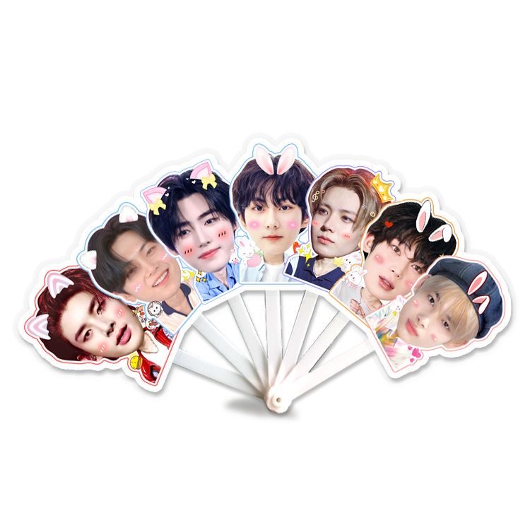 Enhypen Heeseung, Sunghoon, Sunoo, Ni-ki, Jake Folding Fan Support Merchandise