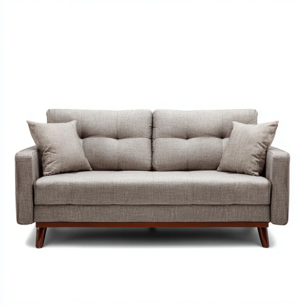 Canapé 2 places Tissu 200x90x85 cm - Gris Clair