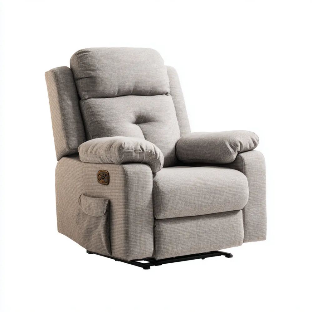 Fauteuil inclinable en Tissu 85x90x100 cm – Gris – Design Confortable