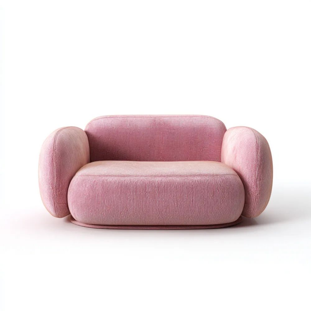 Canapé 2 places Tissu 150x85x75 cm – Rose – Design Moderne